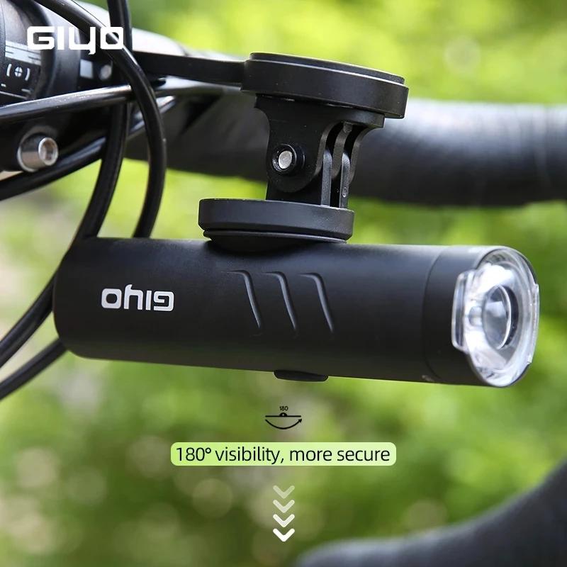 Lampe avant de vélo GIYO, phare 1500LM/1200LM/900LM, LED rechargeable par USB, 4000mAh, lampe de vél