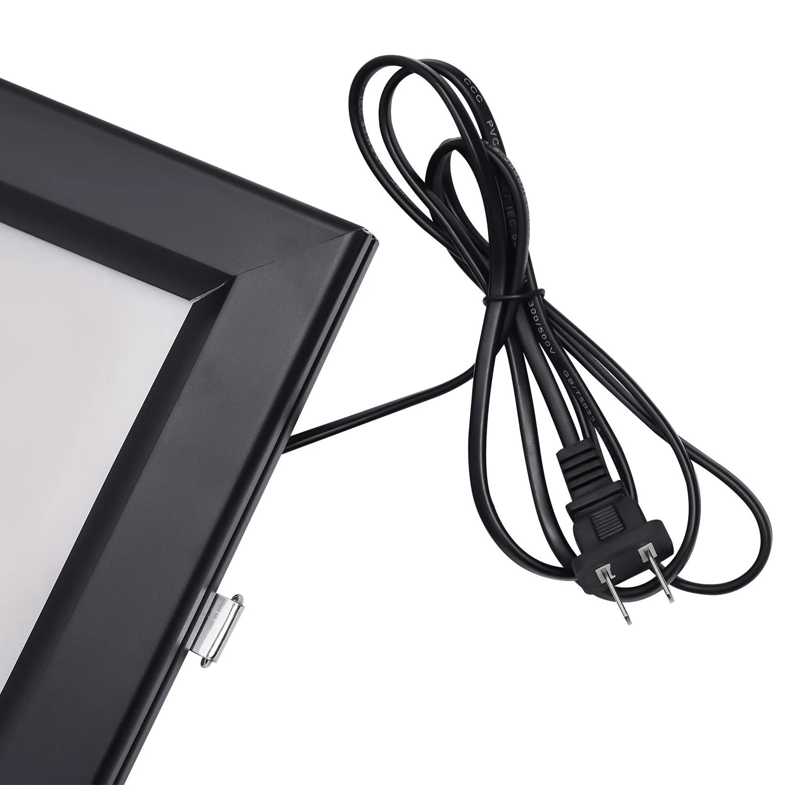 Cadre publicitaire mural pour affiche de film, boîte à lumière LED, affichage américain, 24 po x 36