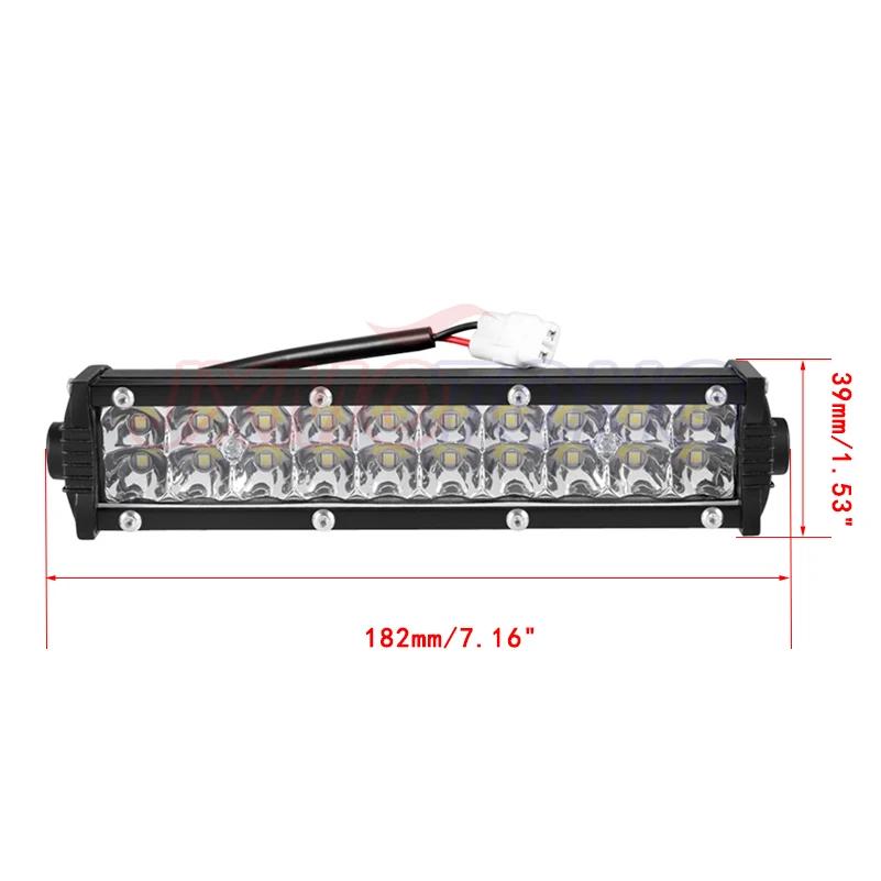 Kit de phares de barre lumineuse LED pour motos, avec supports de montage et interrupteur, pour guid