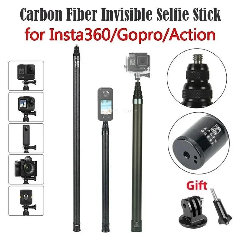 Perche à Selfie Invisible en Fiber de carbone Super longue, 3M 1.5M, pour DJI OSMO 360 Insta360 X5 X