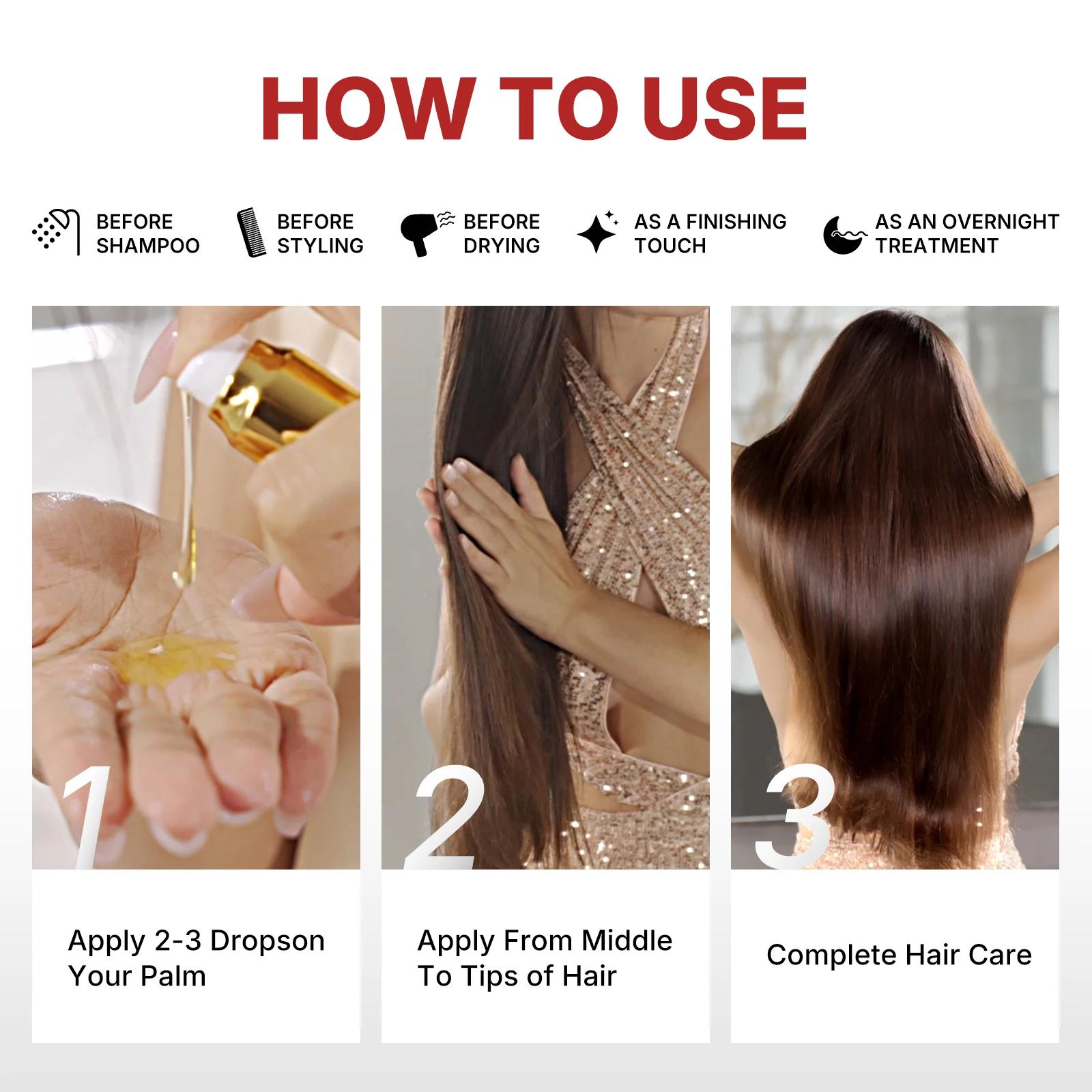 Karseell – huile capillaire pour la guérison des cheveux, pressée à froid, sans poids, huile d'argan