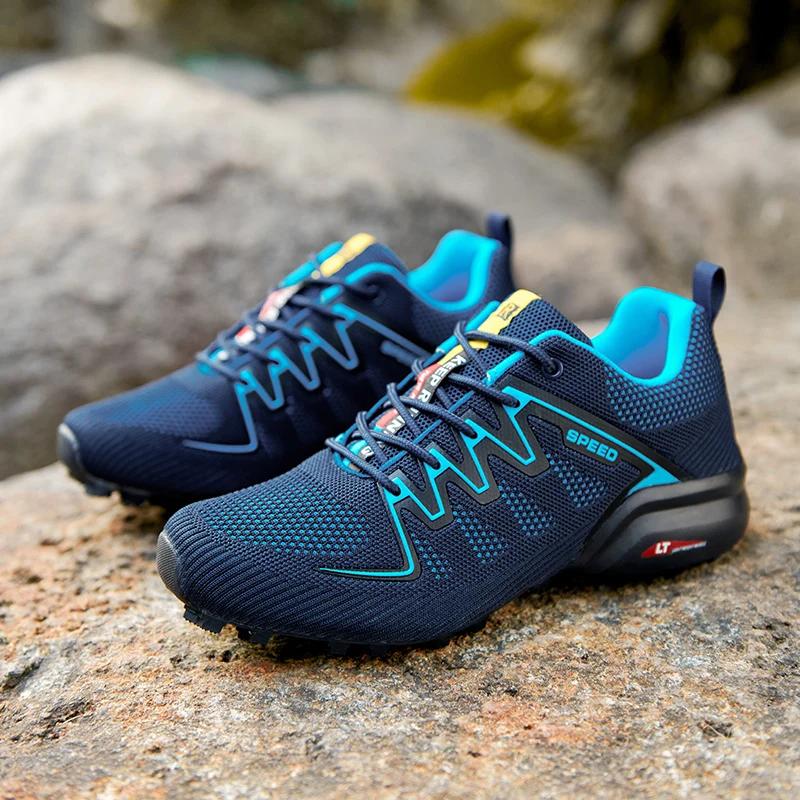 Chaussures de trail running hommes - Baskets antidérapantes légères pour randonnée sportive