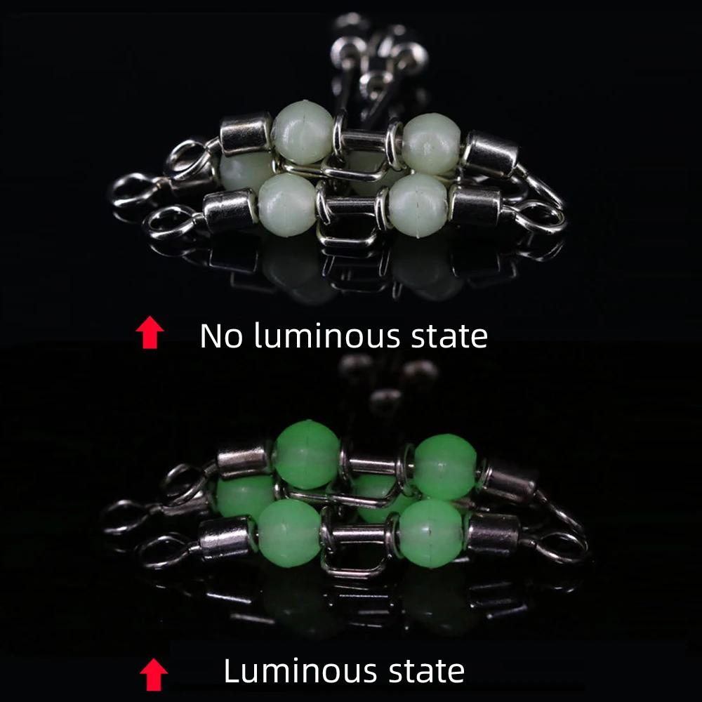 DNDYUJU 10 pièces 3 voies lumineux en forme de T transversale pivotant avec perles perles émerillons