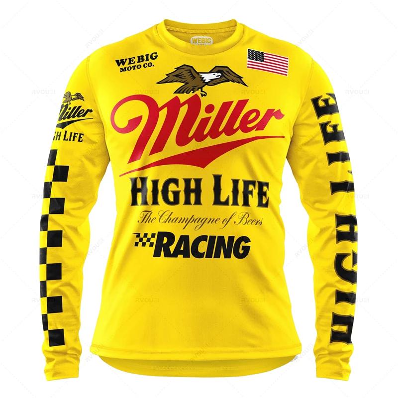 Maillot d'équipe de vélo de montagne de moto de camping, descente de VTT, vélo tout-terrain, chemise