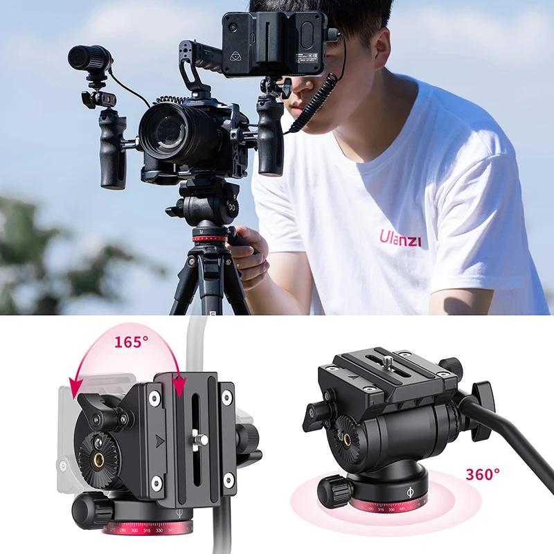 Ulanzi MT-56 OMBRA trépied de voyage vidéo avec tête sphérique de traînée fluide en métal extérieur
