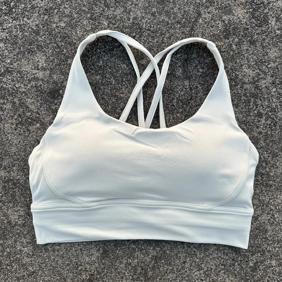 Soutien-gorge sport femme dos croisé Fitness Yoga doux avec coussinets poitrine et sangle épaule
