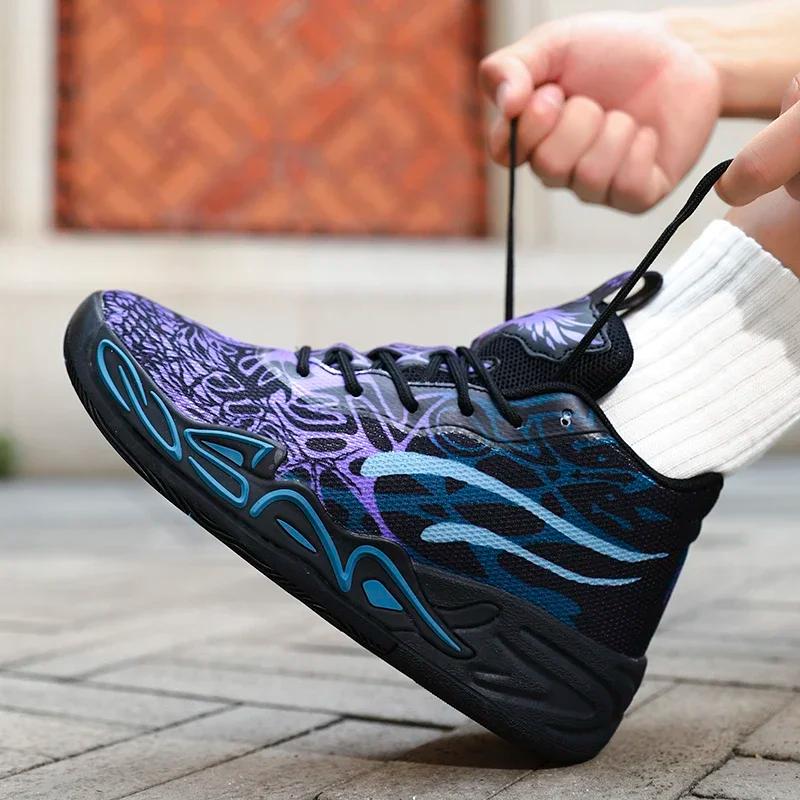 Hommes chaussures de sport légères chaussures de basket-ball en plein air unisexe respirant athlétiq