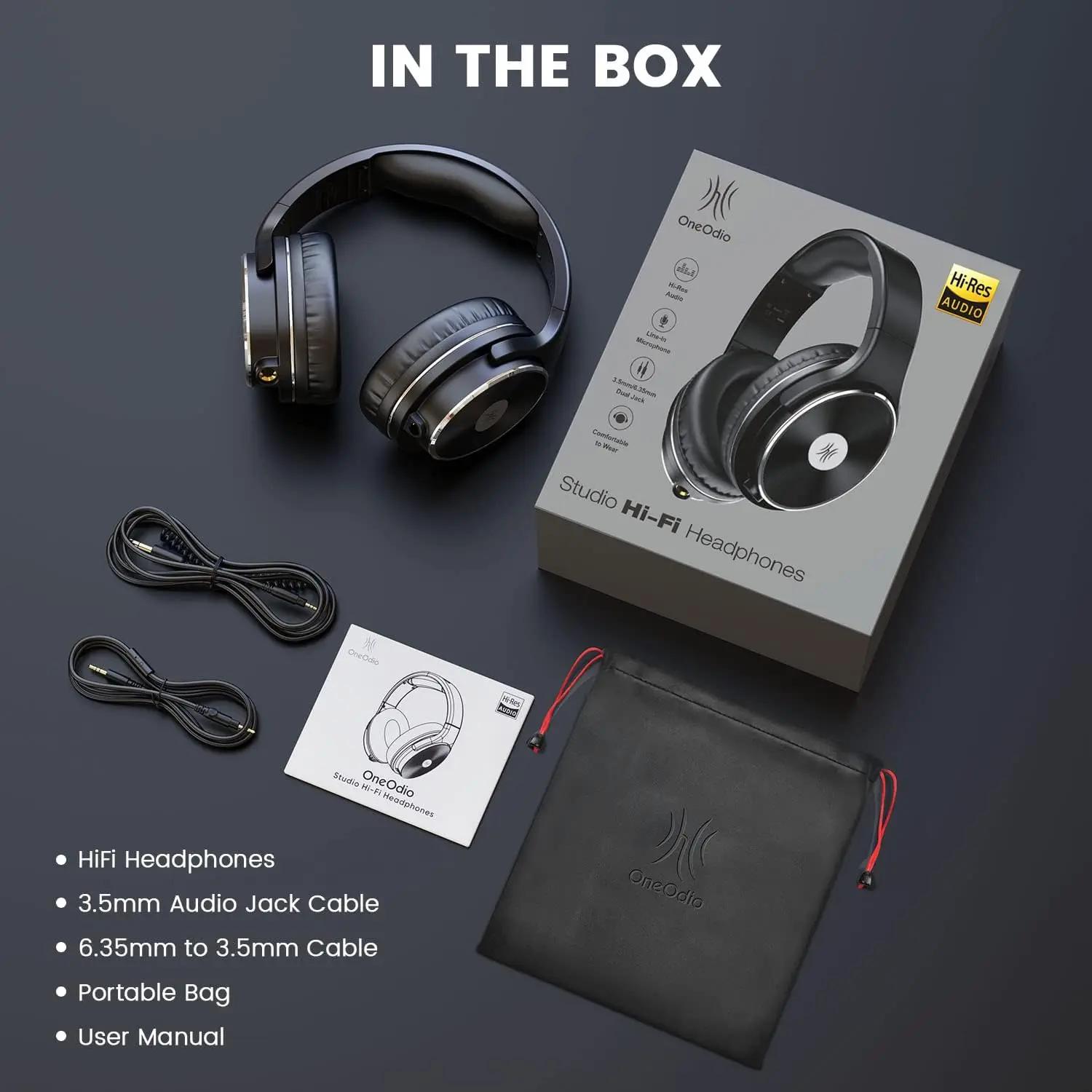 Oneodio Studio HIFI 3.5/6.35mm casque filaire moniteur professionnel casque sur l'oreille haute réso