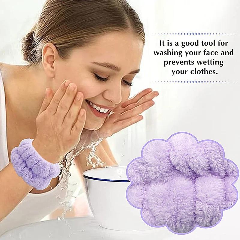Bandeau de poignet en microfibre absorbant pour le lavage du visage, serviette de poignet, bandeau d