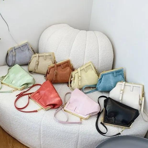 Sacs à couches tendance et élégants de couleur unie pour femmes, sac à bandoulière minimaliste haut