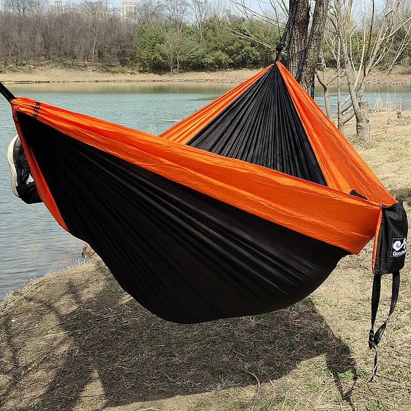 Hamac de Camping de jardin extérieur pour Double personne, Parachute léger en Nylon, voyage, randonn