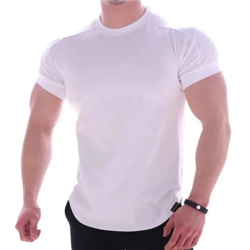 T-shirt de sport homme 2024 - Séchage rapide pour l'entraînement en plein air et en salle