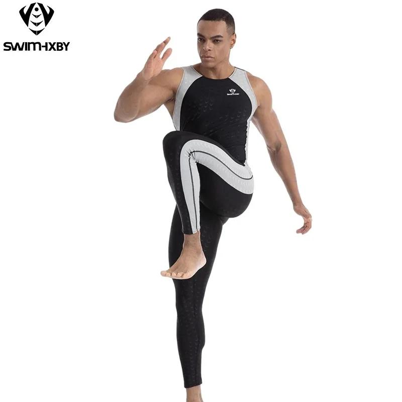 Maillot de bain de compétition sans manches pour hommes, Durable, imperméable, une pièce, pour cours