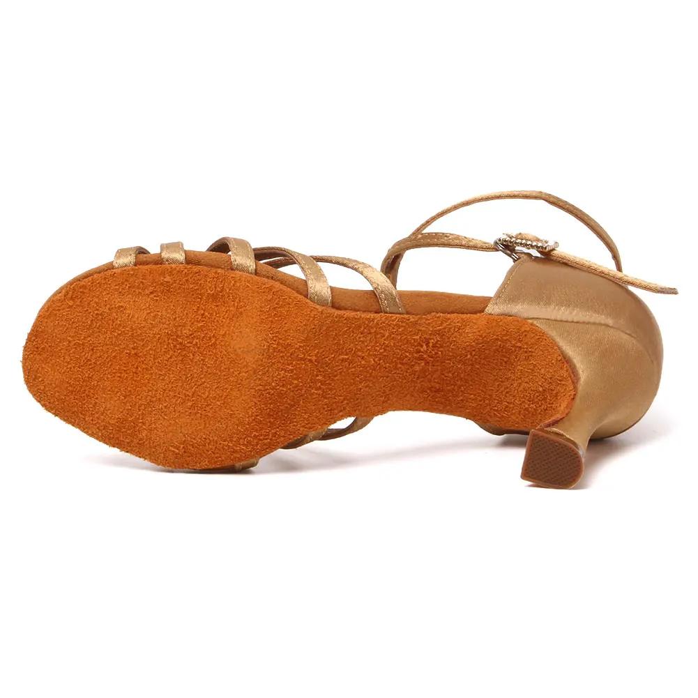Chaussures de danse latine à talons hauts pour femmes, l'offre elles en daim, talons cubains, danse