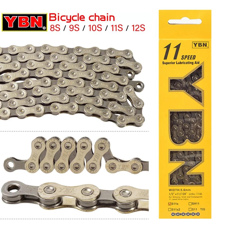Chaîne de vélo YBN 8/9/10/11/12 vitesses chaîne de vélo de route vtt Compatible avec SRAM SHIMANO ch
