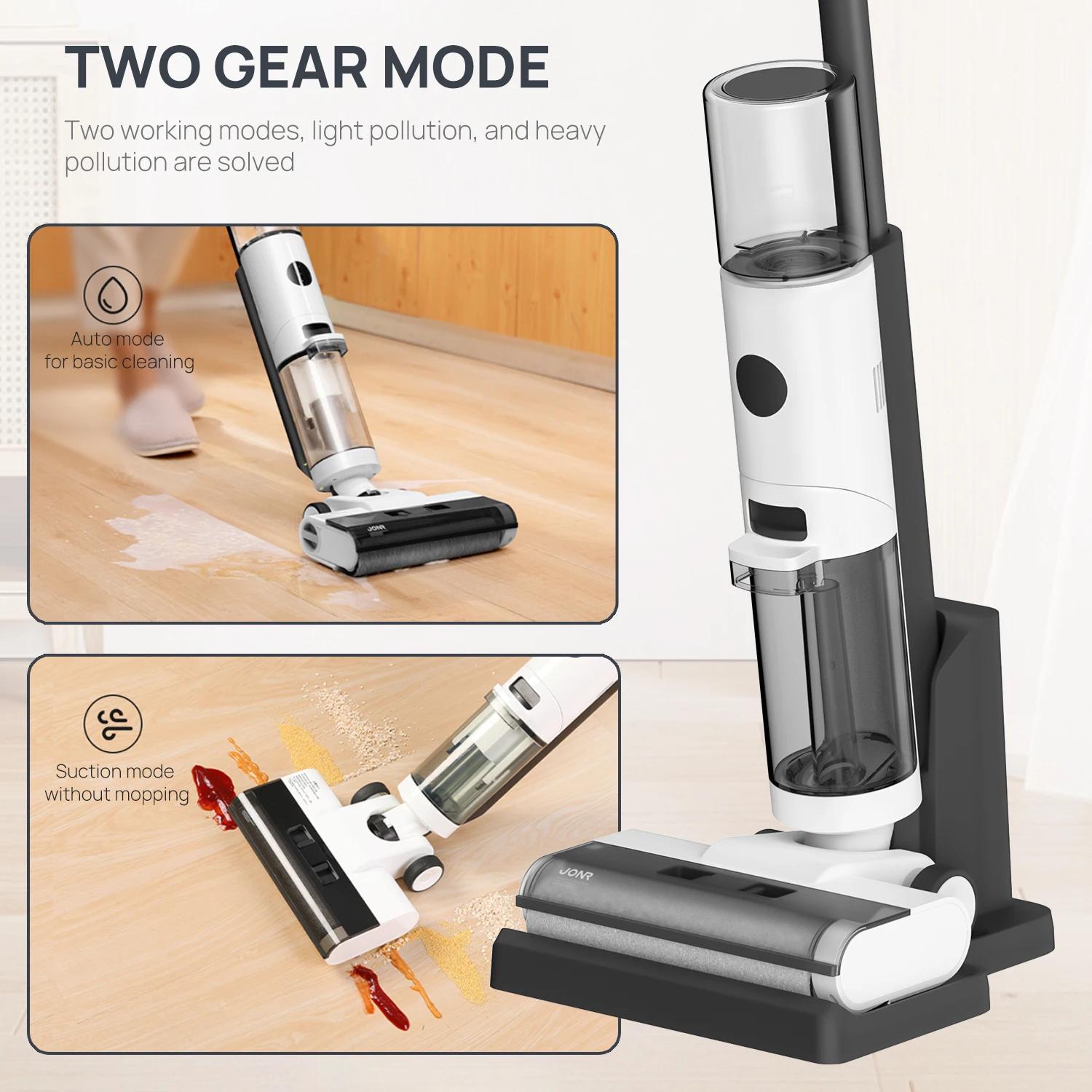 JONR ED12-Aspirateur Intelligent Sans Fil à Sec, Nettoyeur de Sol/Vadrouille à Eau