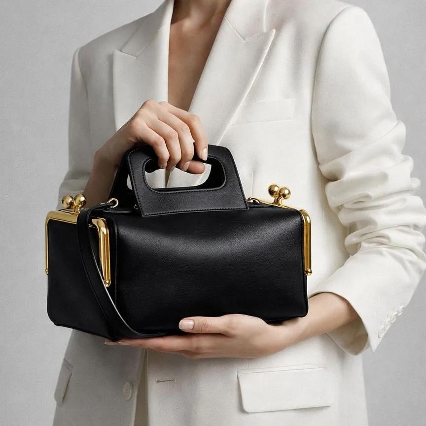 Sac de voyage élégant de couleur unie, sac de luxe de grande capacité en cuir, sacs à couches pour f