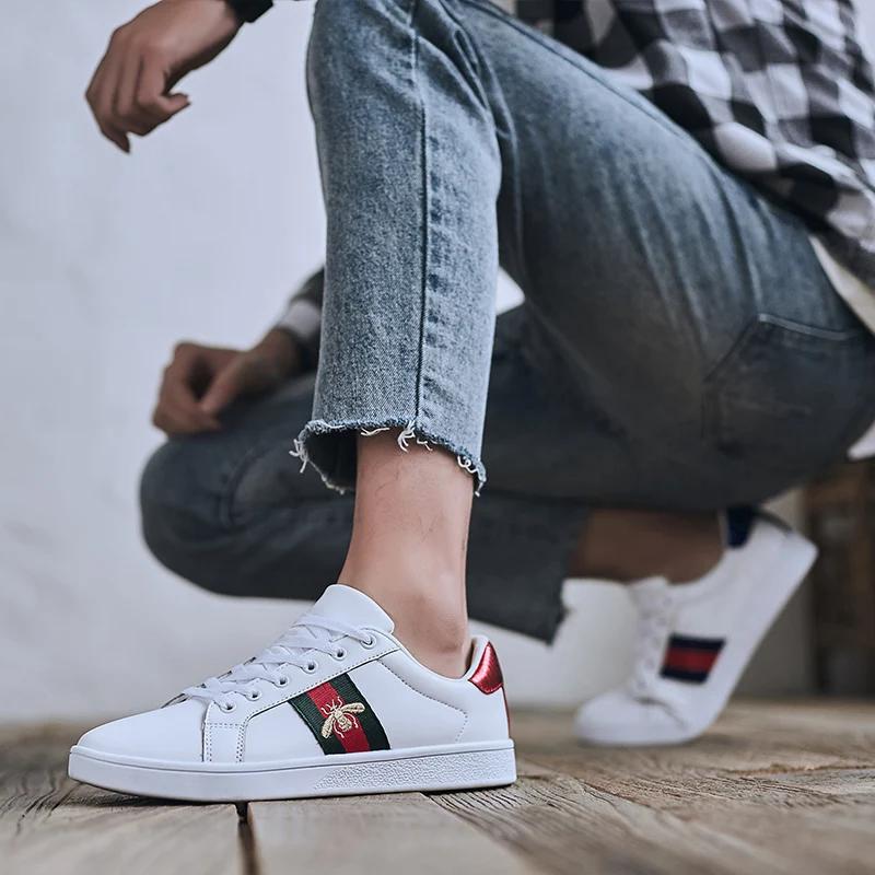 Baskets de marque originale pour hommes, chaussures abeille brodées de haute qualité, chaussures de