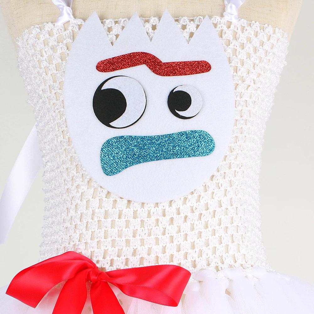 Costumes Forky pour bébés filles, robe Tutu fantaisie d'halloween avec Patch pour les yeux, tenue de