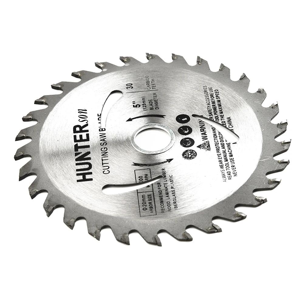 Lame de scie circulaire 125mm, disque de coupe du bois pour le travail du bois, 30 dents, alésage de