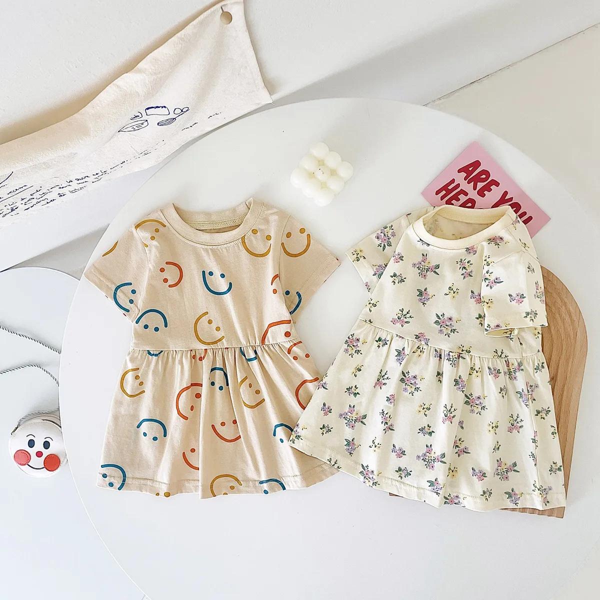 Sanlutoz – robe d'été à manches courtes pour bébé, motif mignon, vêtements décontractés pour enfants
