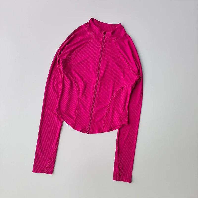 Manteau de sport ajusté femme - Veste élastique à séchage rapide pour yoga fitness et extérieur automne