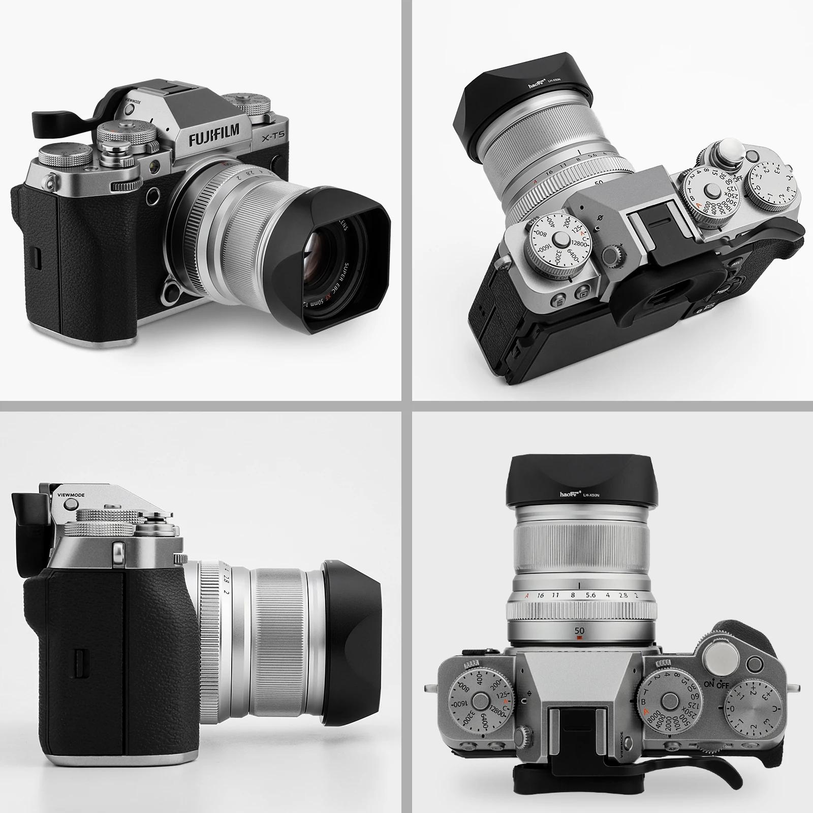 Haoge LH-X50N baïonnette carré en métal pare-soleil pour Fujifilm Fuji Fujinon XF 50mm ustensiles de