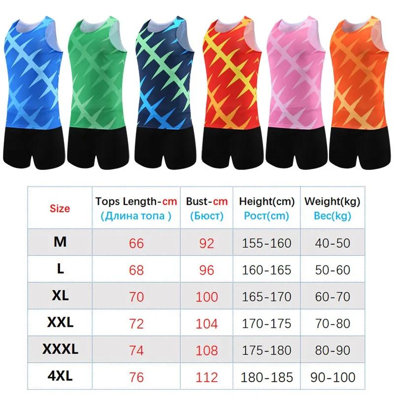 Costumes de course d'entraînement pour hommes, gilet et short, respirant, fin, séchage rapide, unifo