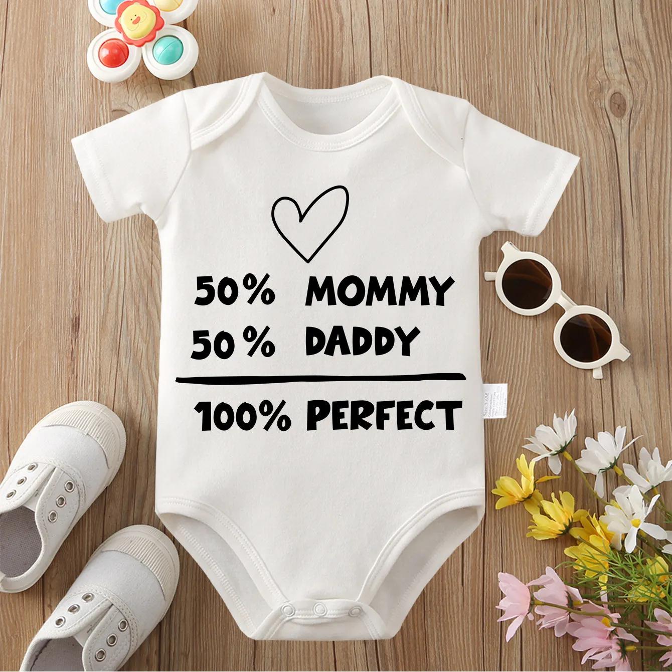 100% coton Onesie tissus We Are Happy Family imprimé exquis body confortable pour bébé combinaison p