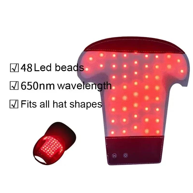 Bonnet de thérapie à la lumière rouge LED, casque de croissance des cheveux, chapeau laser à Diode,
