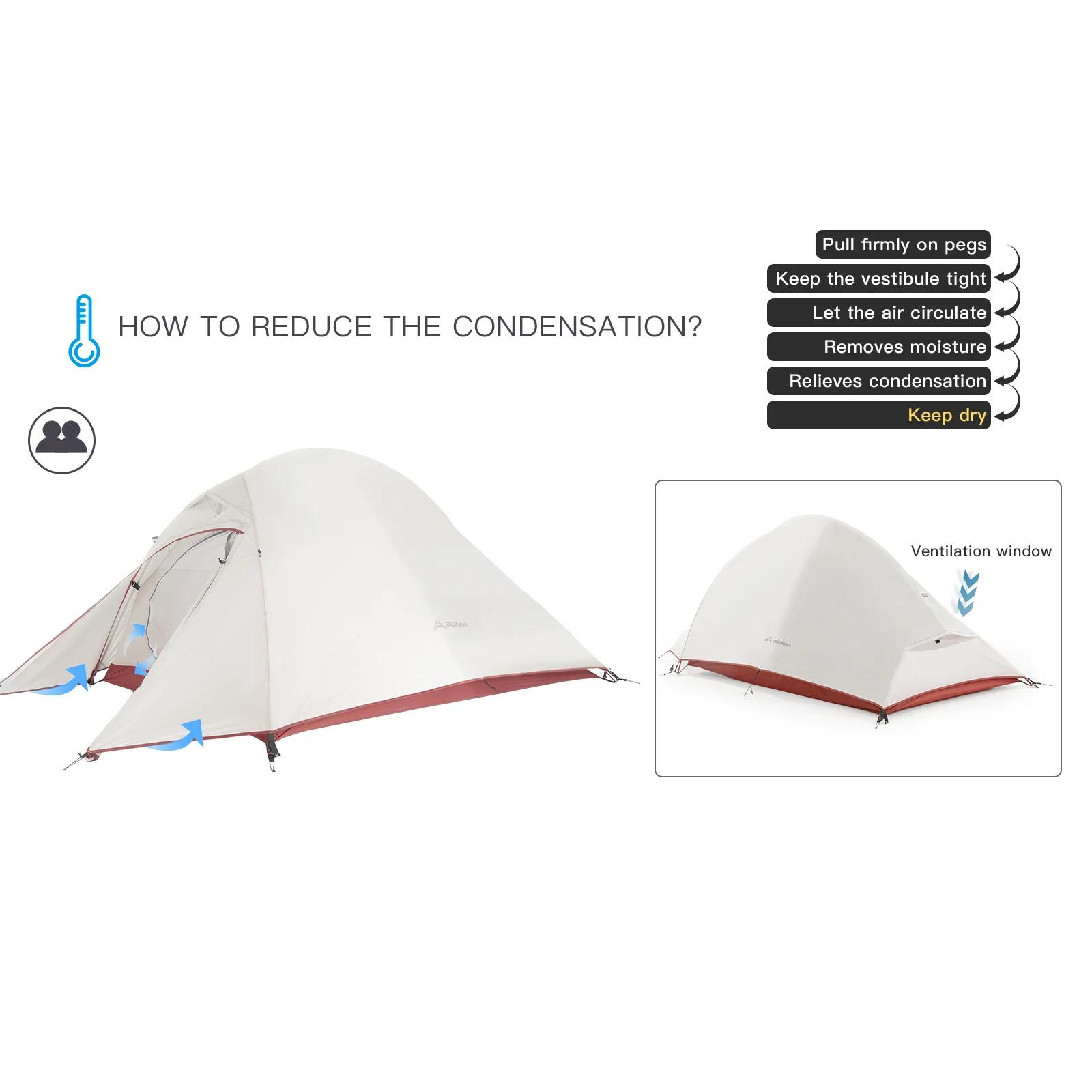 BISINNA Ultra-Léger Camping Tente Sac À Dos Tente 20D Nylon Étanche En Plein Air Randonnée Voyage Te