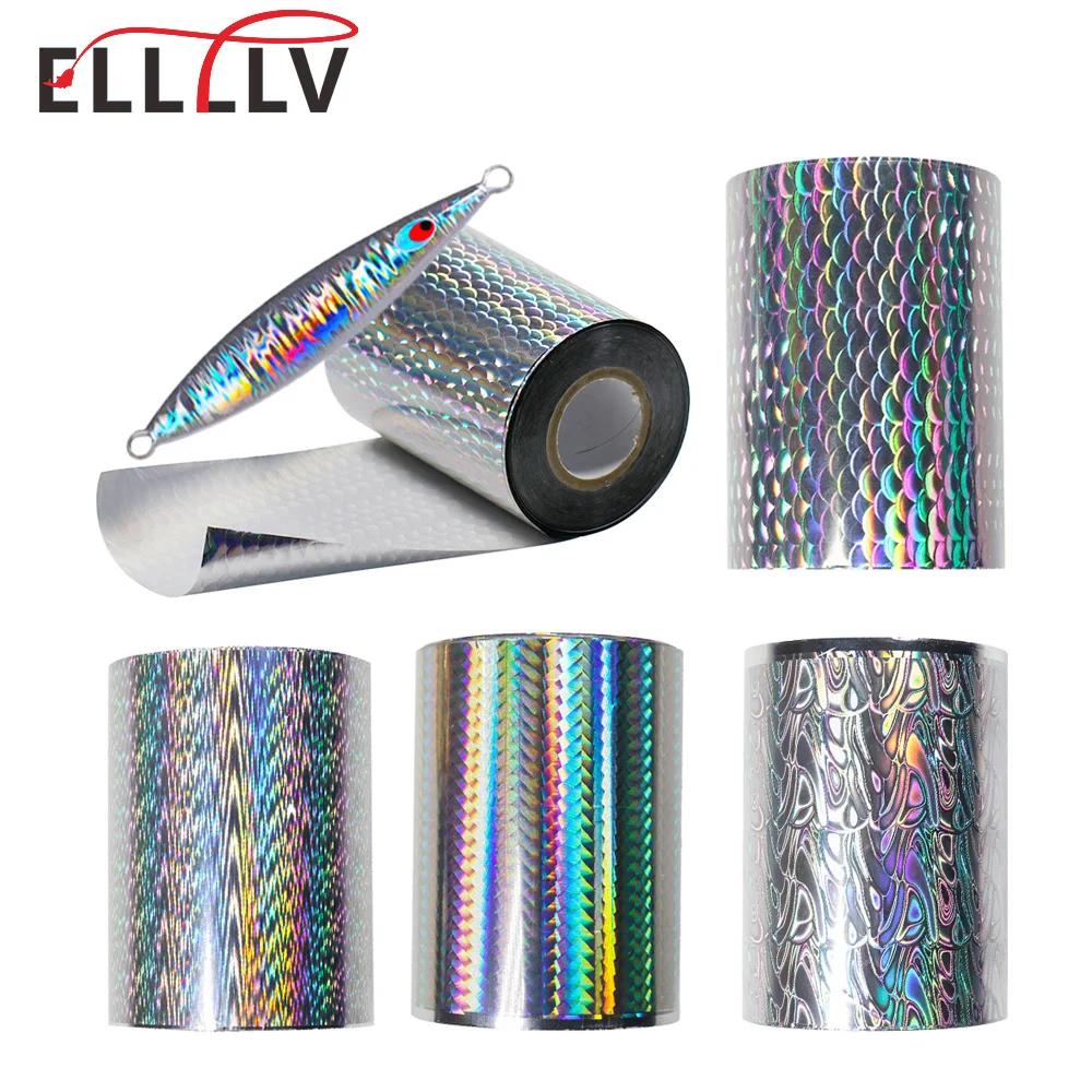 Elllv – feuille d'estampage à chaud holographique au Laser, 8cm x 120m/rouleau, leurre en peau de po