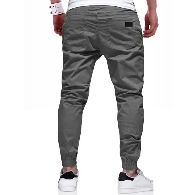 Pantalon cargo homme ample droit sport - Jogger décontracté printemps automne survêtement tissé