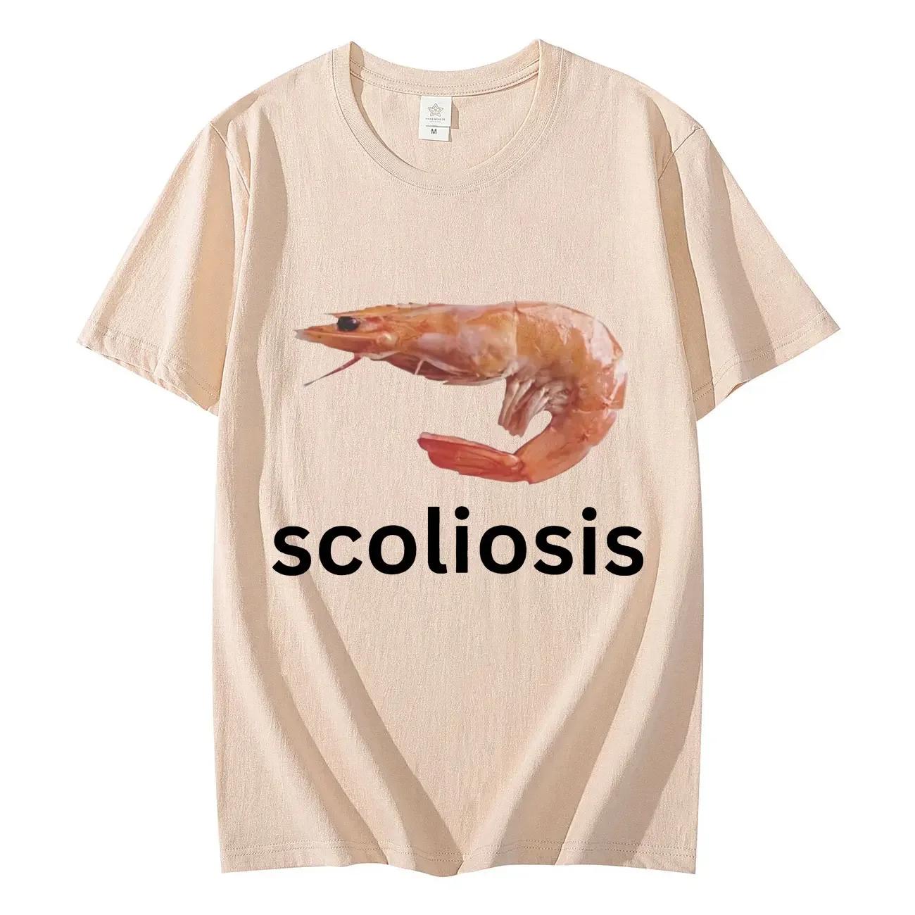 Scoliose-T-shirt à manches courtes unisexe, décontracté et humoristique, à la mode, streetwear pour