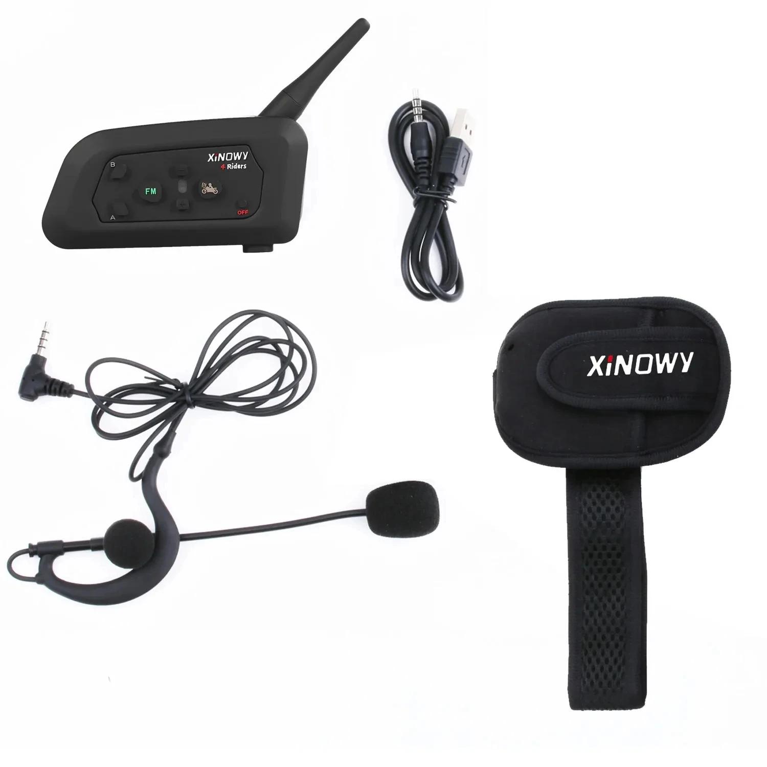 XiNOWy 3 pièces V4C casque d'interphone d'arbitre de Football 3 utilisateurs 1200M casque Bluetooth