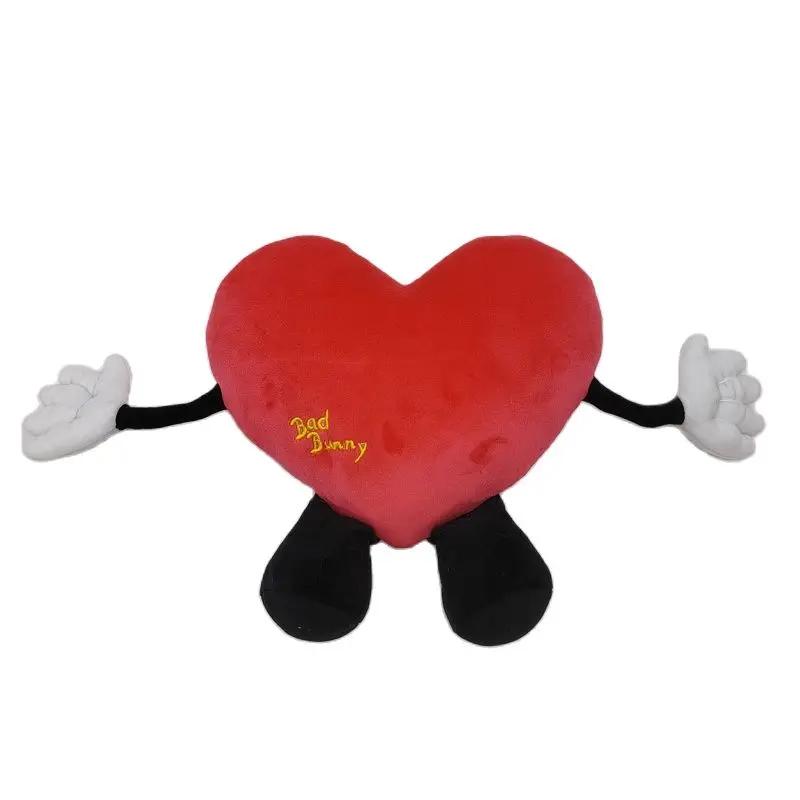 Un Verano Sin Ti peluche coeur mignon mauvais lapin peluche doux peluche Kawaii poupées pour filles