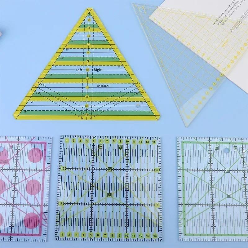 Règle de Patchwork de Quilting de 15cm, 1/2 pièces, règle de coupe de tissu, règles de couture en ac