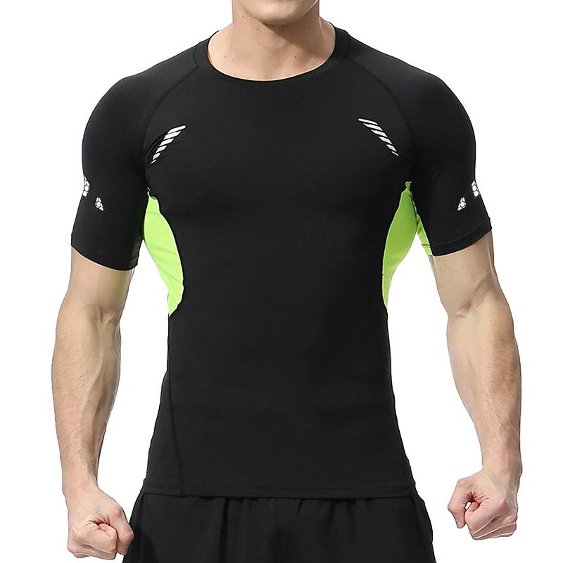 T-shirt de compression à manches courtes pour homme, maillot de corps athlétique, Rash Guard, séchag