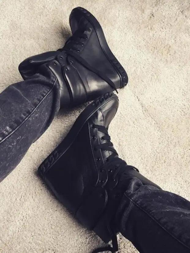 Chaussures décontractées en cuir suédé de vache noir argent femmes hauteur augmentant à lacets dames