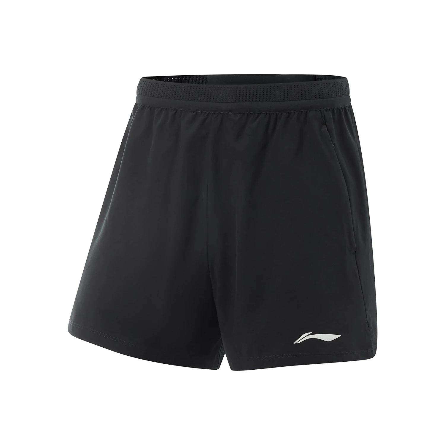 Li-ning short de course pour hommes à sec respirant réfléchissant 88% Polyester 12% élasthanne coupe