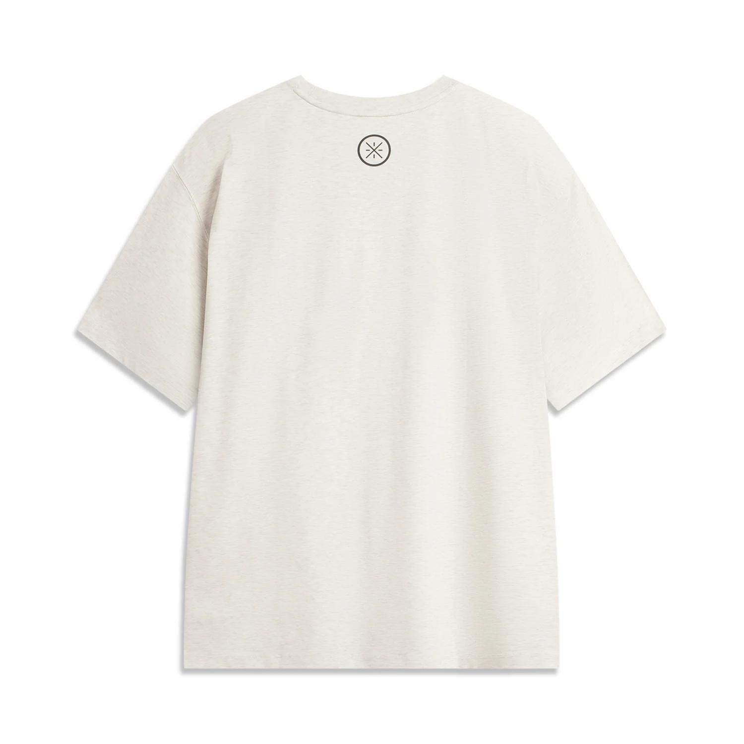 Li-Ning T-shirt Wade pour homme AT DRY FREEZE 64% coton 36% polyester coupe régulière col rond LiNin