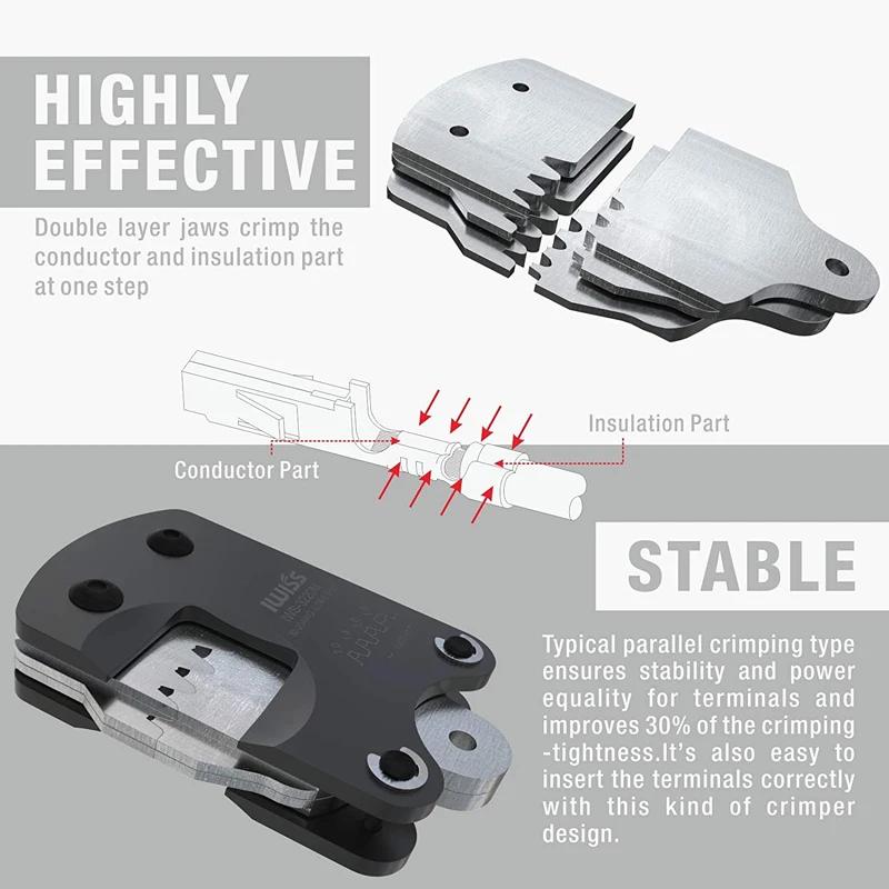 Pince à sertir IWS-3220, outils de sertissage manuels IWISS, convient à Molex CLIK-Mate,Molex PicoBl