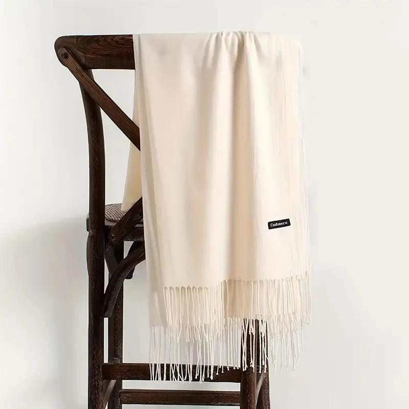 Écharpe Pashmina pour femmes, châles en cachemire doux, sensation de foulard, voyage, bureau, hiver,