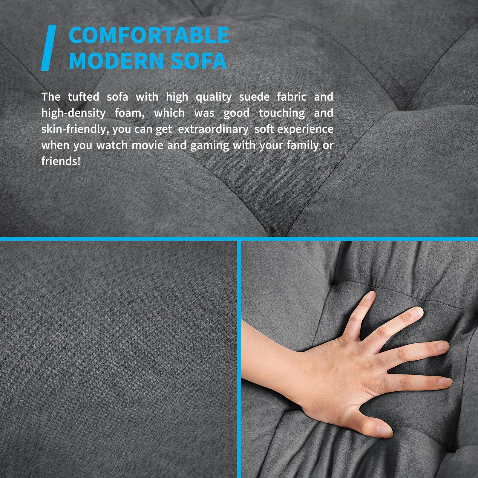 HORGgland-Ensemble de canapé respirant O pour salon, canapé-lit sectionnel, 6 places, 110 po