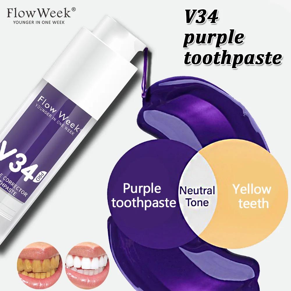 Flow-du-- Dentifrice orthodontique V34 Pro, Protection des dents, Soin de l'émail dentaire, Décontam