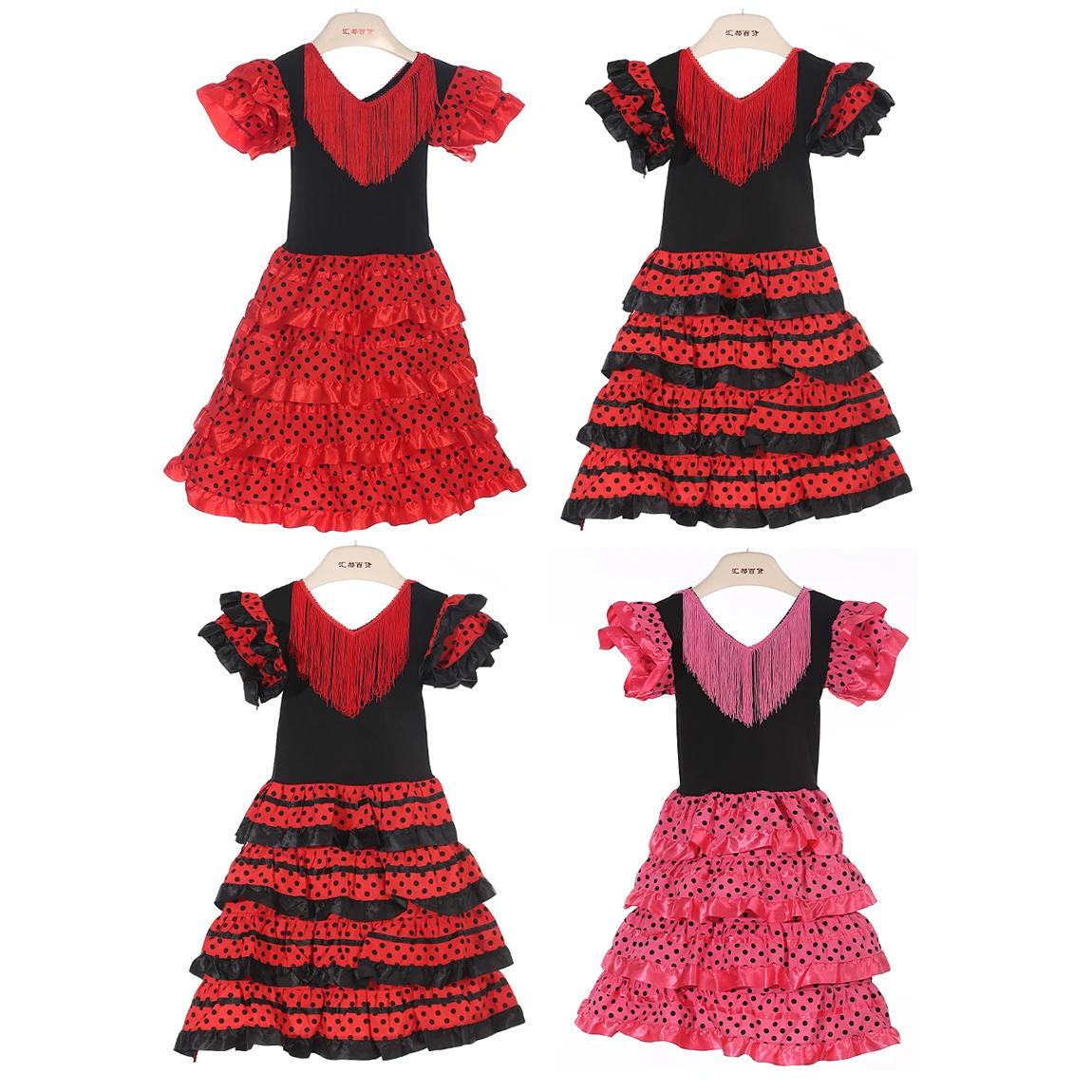 Robe pour filles, magnifique Costume de danseuse de Flamenco espagnole, tenue de danse pour spectacl