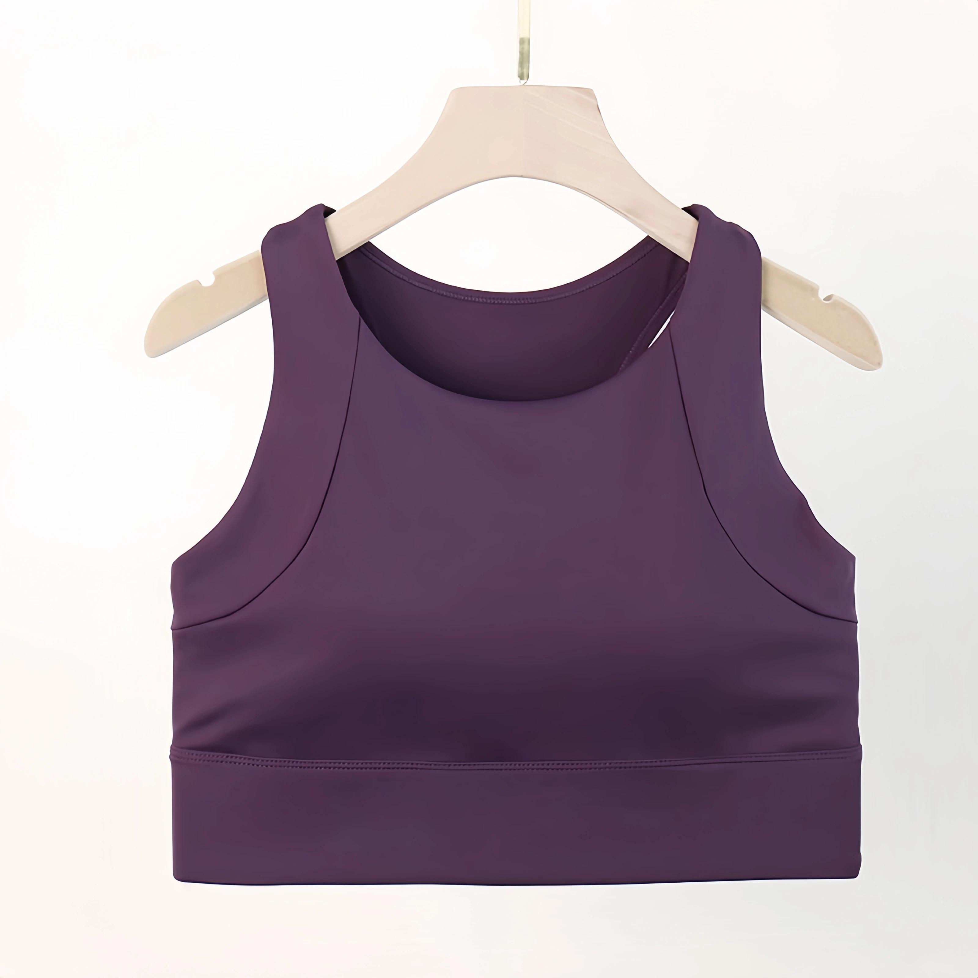 Hauts courts de sport Anti-choc pour femmes, haute résistance, coussinets intégrés, gilet de Yoga, F