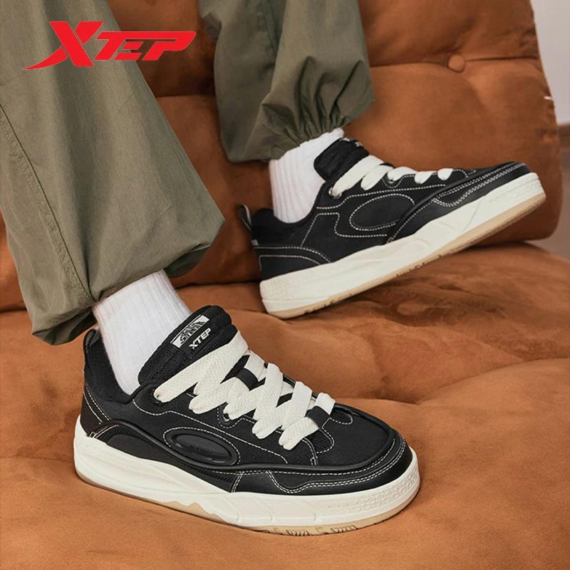 Chaussures de skateboard basses Xtep pour homme - Baskets légères rétro respirantes printemps 2025