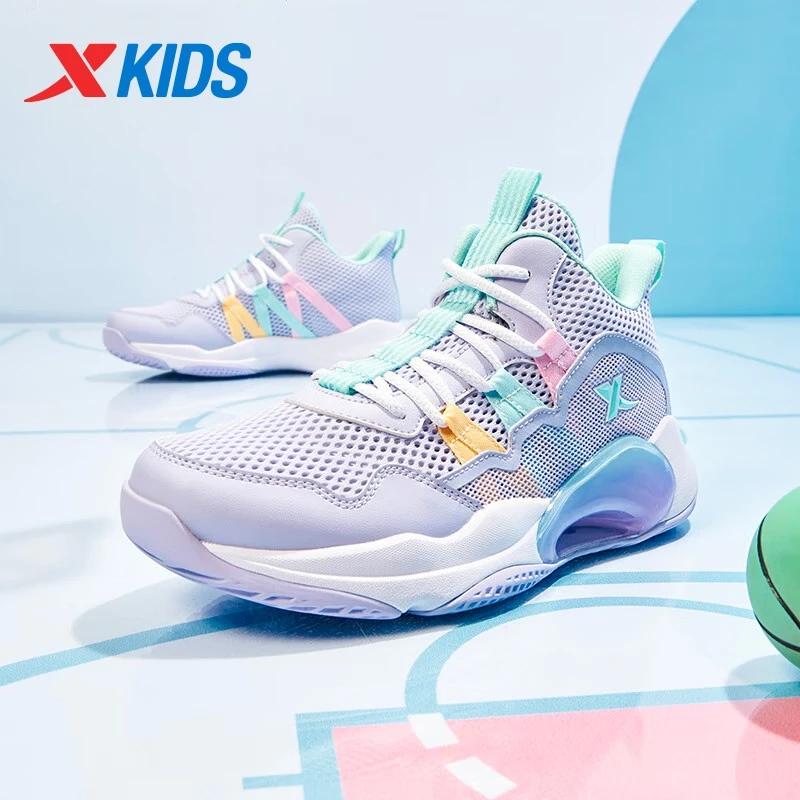 Xtep chaussures de basket-ball pour adolescents 2025 printemps unisexe maille respirant léger mode c