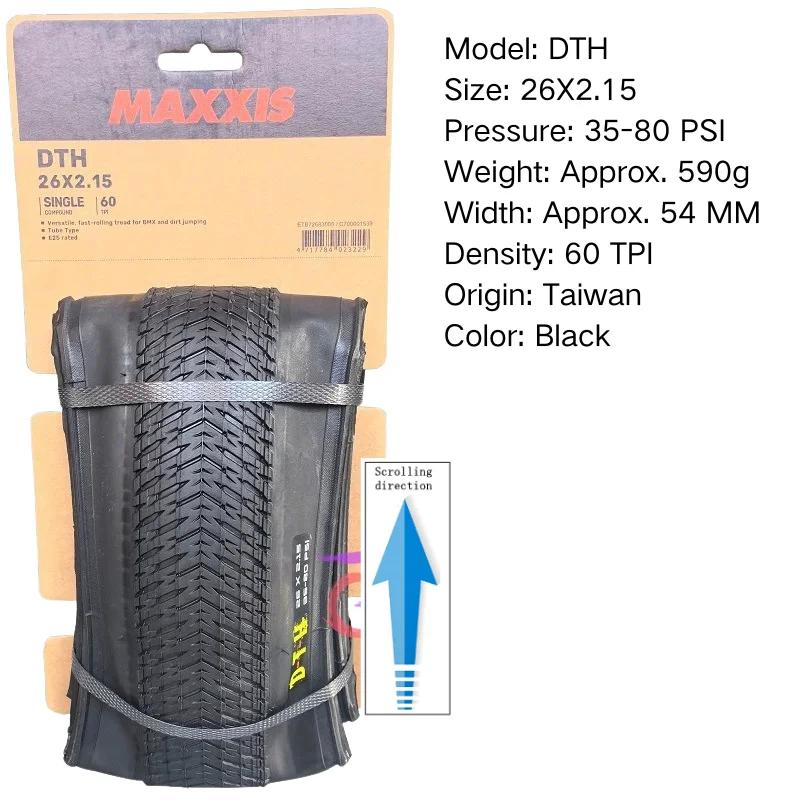 MAXXIS DTH-VTT EXO entièrement noir et bord profond de la peau, VTT, 26x2.3, 26x2.15, 20x1,75, M147P